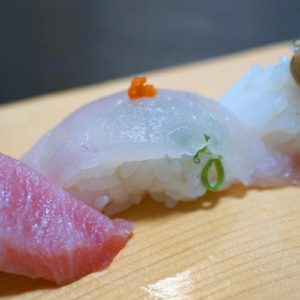 博多割烹 州二郎 季節の旬にぎり寿司５貫セット フグ